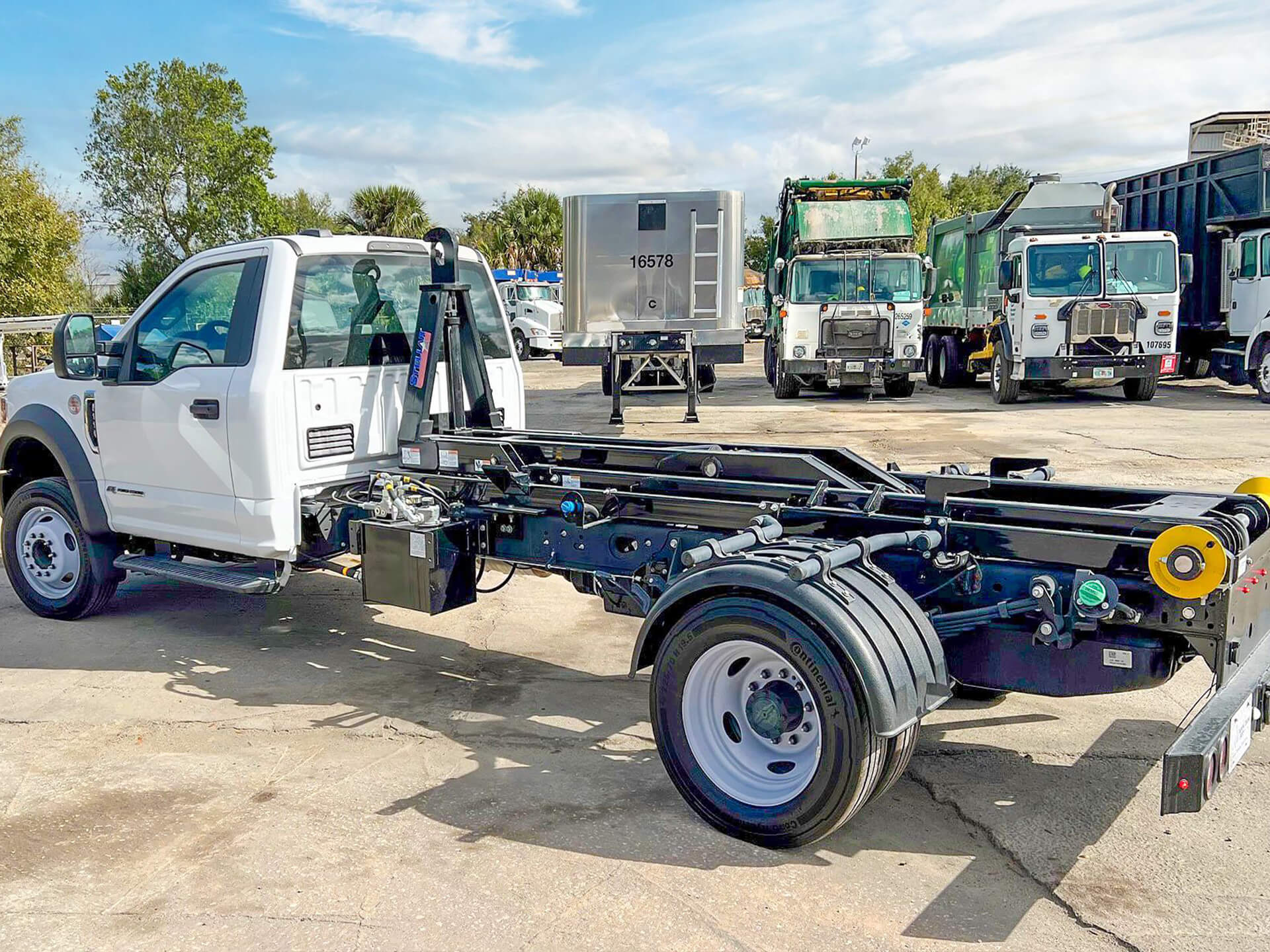 Under Cdl 2021 Ford F550 Stellar Hook Lift Tampa Crane And Body